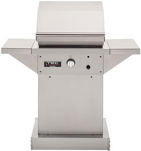 TEC Grills - 26in Patio FR Grill on Stainless Pedestal with Side Shelves (46