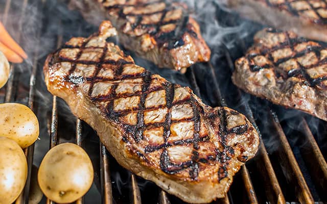 Infrared Steak Grilling