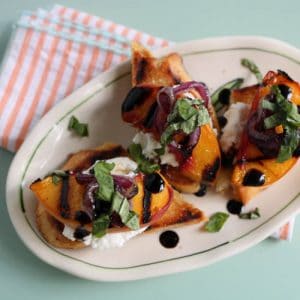 TEC Grills - Summer Peach and Ricotta Bruschetta Recipe