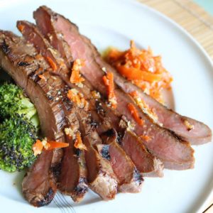 TEC Grills Flank Steak with Carrot Ginger Sauce