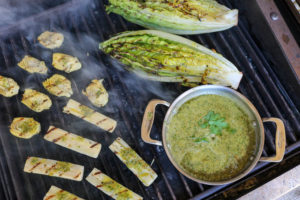 TEC Grills Romantic Italian Dinner - Grilled Hearts Salad with Bagna Cauda