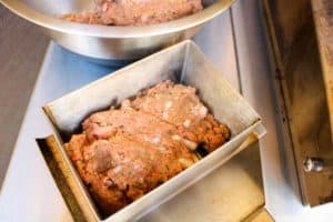 TEC Grills Infrared Meatloaf Pan - Pressing Meat into the Pan