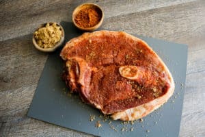 TEC Grills Fresh Ham - Rub Ham with Dry Rub and Brown Sugar