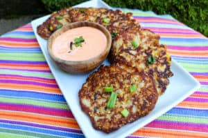 TEC Grills Summer Grilled Corn and Crab Fritters