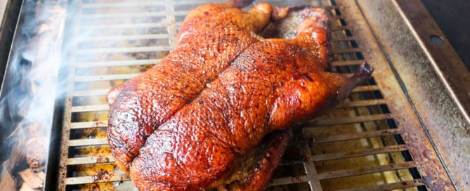 TEC Grills Smoked Duck - On the Grill