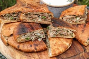 TEC Grills Burger Recipes - Lamb Pita Burgers with Yogurt Mint Sauce